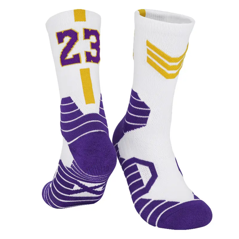 23 Sports Crew Socks – Breathable Athletic Socks for Kids & Adults | Cushioned Basketball Socks