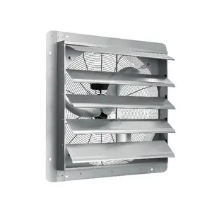 GAOMON 24" Wall Mounted Shutter Exhaust Fan, Automatic Shutter, with Thermostat and Variable Speed Controller, 3500 CFM 1500 RPM Paint Booth Automatic Exhaust Fan, High Speed Low Noise