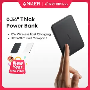 Anker Nano 5,000mAh Magnetic Power Bank, Qi2 15W Max Wireless Charging, Ultra-Slim Portable Charger, for iPhone 17/16/15/14/13/12 Series Only (MagSafe-Compatible)