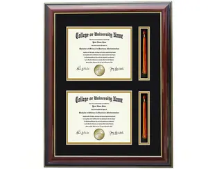 Double Diploma and Tassels Frame  5x7,8x6,9x7,10x8,11x8.5,12x9,13x10,14x11,12x15,12x16,11x17 V-F