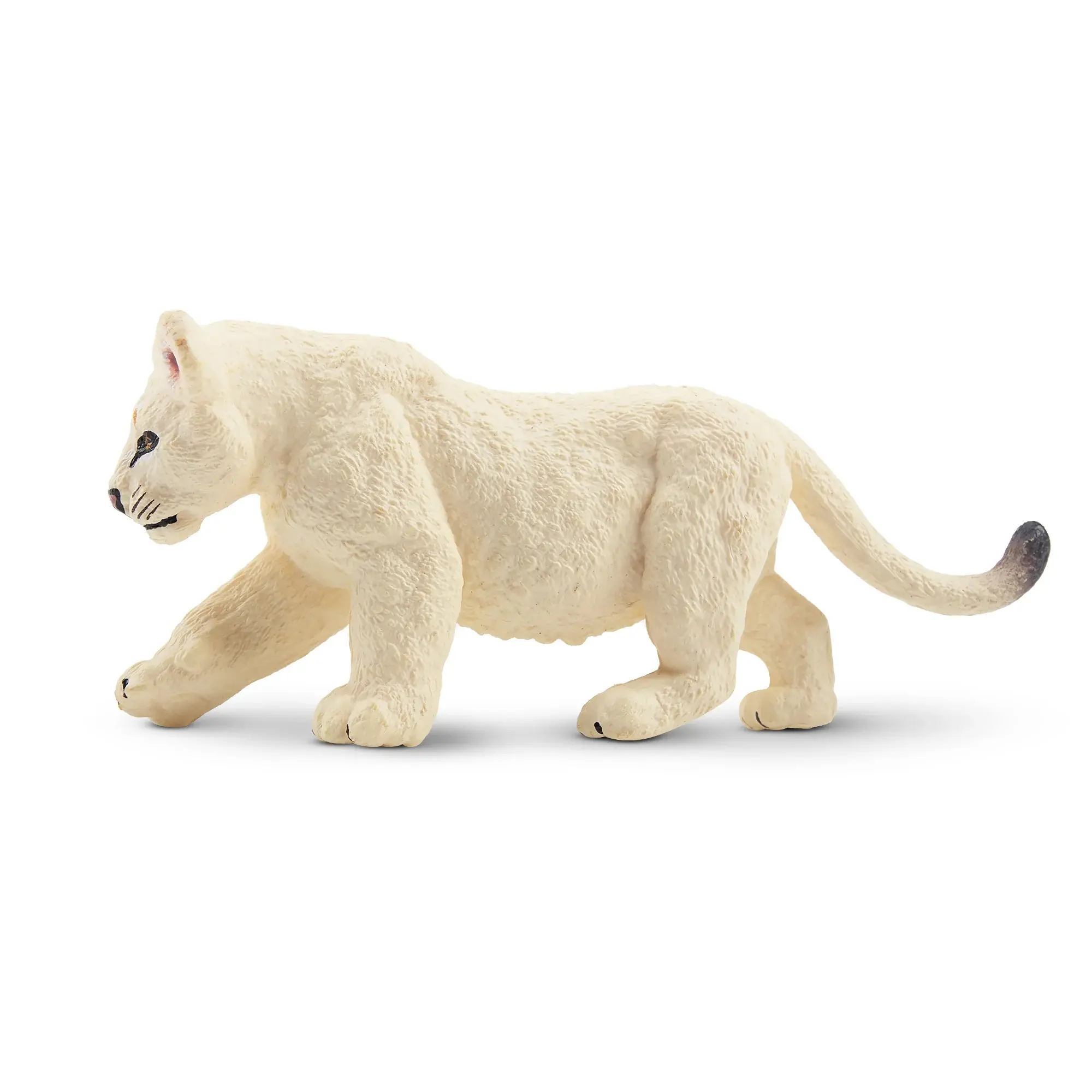 Toymany Hand-Painted Walking White Lion Cub Figurine – Realistic Animal Model, Perfect for Early Education, Montessori Sensory Play, Cake & Party Decorations, Desk & Home Décor, Thoughtful Gifts, and Collectible Figurine