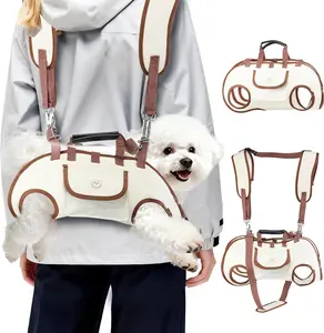 Hands Free Dog Backpack Carrier for Small Dogs, Atiansen Yorkie Shoulder Carrier Sling Backpack Carriers Dog Lift Harness Portable Breathable Pet Carrier Backpack for Small Puppies (S, 4.4-8.8 lbs)