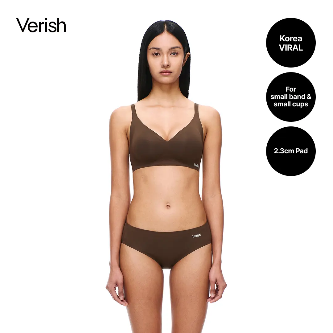 [VERISH] Cool Fit Bra Volume Fit for Women - SIZE UP RECOMMENDED - Seamless Wireless Comfortable Bra with 2.3cm Padded Push Up Breathable Cooling