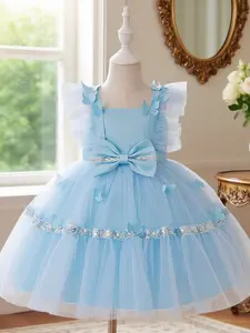 Butterfly design girls Tutu dress suitable for birthday party wedding flower girl dance and graduation ceremony
