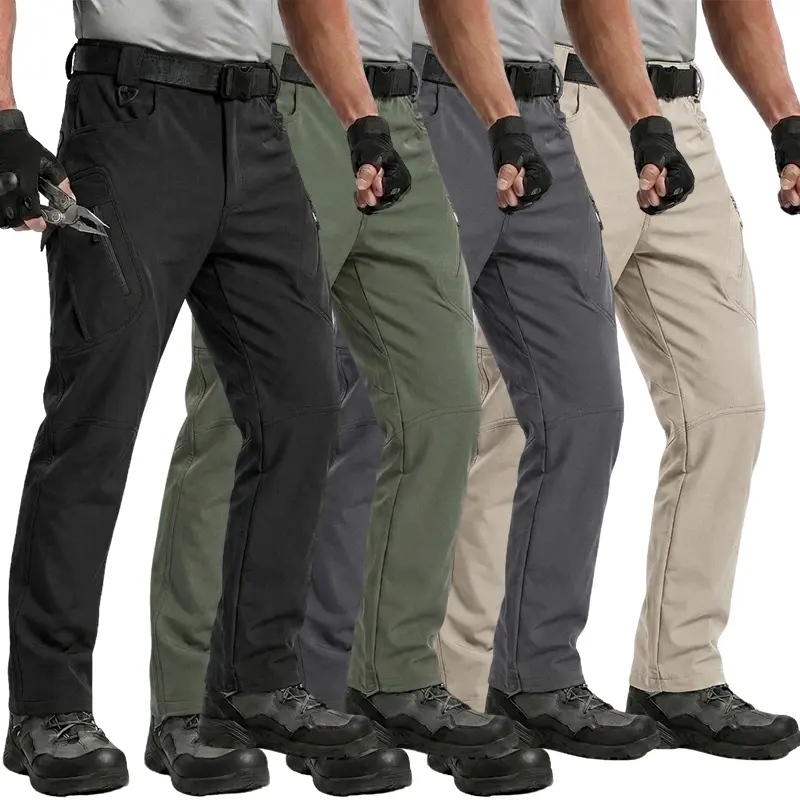 Homug Men's 4-Piece Tactical Pants - Abrasion-resistant Fabric - Cargo Pants - Lightweight for Outdoor Use - EDC Work and Mountaineering Pants - Fishing Outdoor Clothing