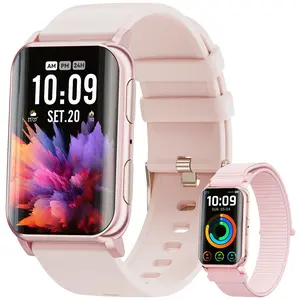 Smart Watch for Women,Answer/Make Calls Fitness Tracker,Multifunctional Smart Watch,1.57" Curved Screen Smartwatch with 24/7 Heart Rate & Sleep Monitor,2 Straps Activity Tracker,Compatible with Android/iOS,Fashion Wearable Multifunctional Smartwatches