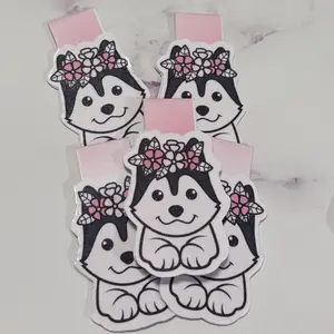 Oopsie Edition - Floral Husky Magnetic Bookmark | Dog Bookmark | Cute Bookmark