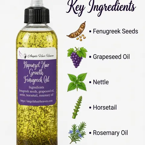 Rapunzel Hair Growth Fenugreek Oil with Rosemary for Faster Hair Growth & Scalp Health best selling miracle growth oil Haircare