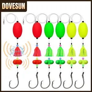 Catfish Fishing Float Tackle Set Circle Hooks  6/0 8/0 Catfishing Tackle 6pcs, Catfish Fishing Tackle Making Kit Equipment Accessories with Float, Hook,