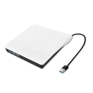 Slim Portable USB 3.0 External CD/DVD Drive, Dual Function Reading/writing, No Battery Included, Compatible with USB 3.0 and USB-C