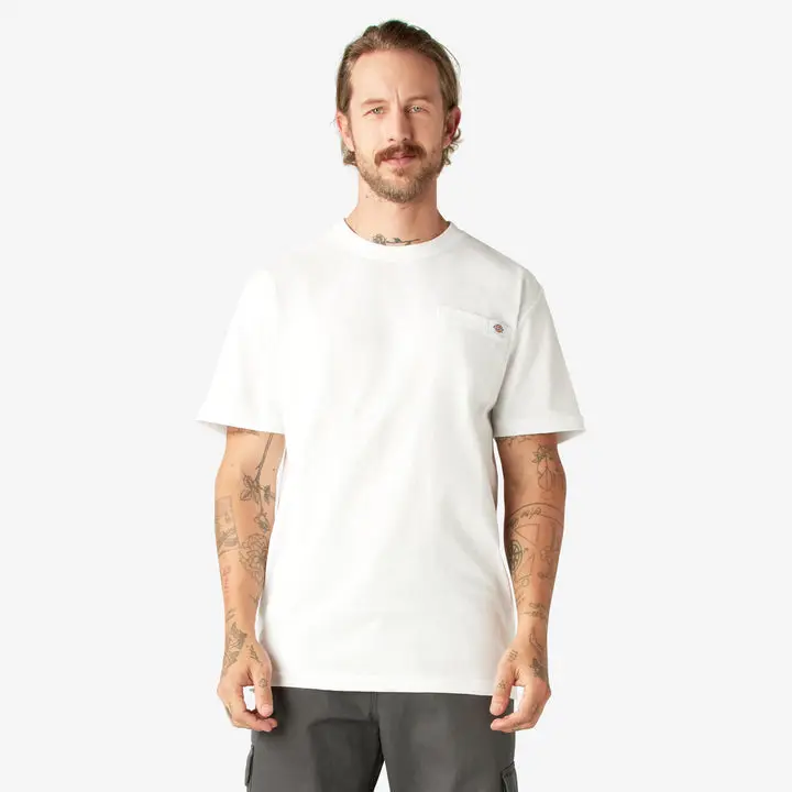 Men's Heavyweight Relaxed-Fit Short-Sleeve Jersey Fabric Pocket T-Shirt, Menswear Essential