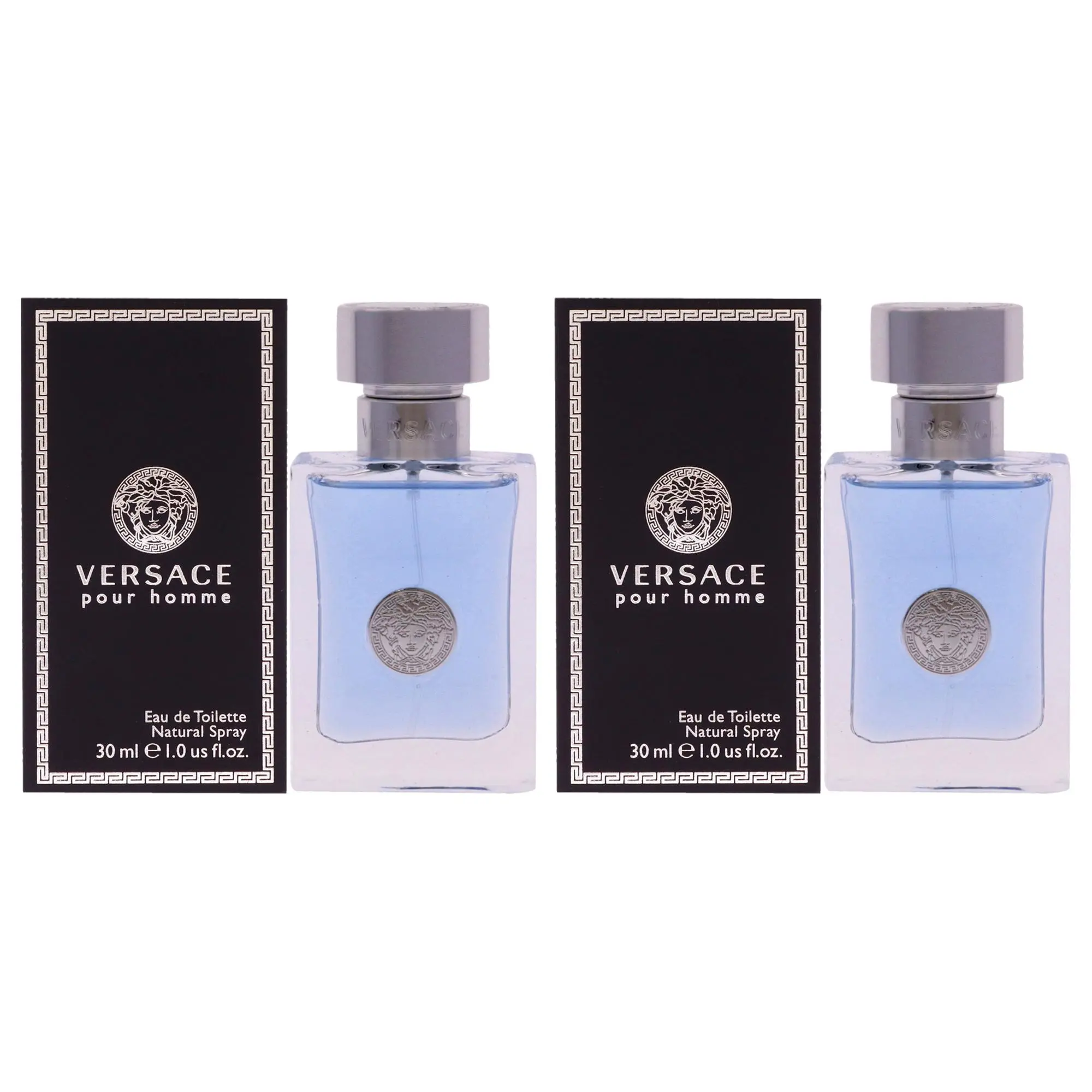 Versace Pour Homme Classic Eau de Toilette for Men, 2 Piece Fragrance Gift Set - 2 x 30ml / 1 oz Sprays, Perfume Set Unisex Fragrance, Spray Unisex Fragrance