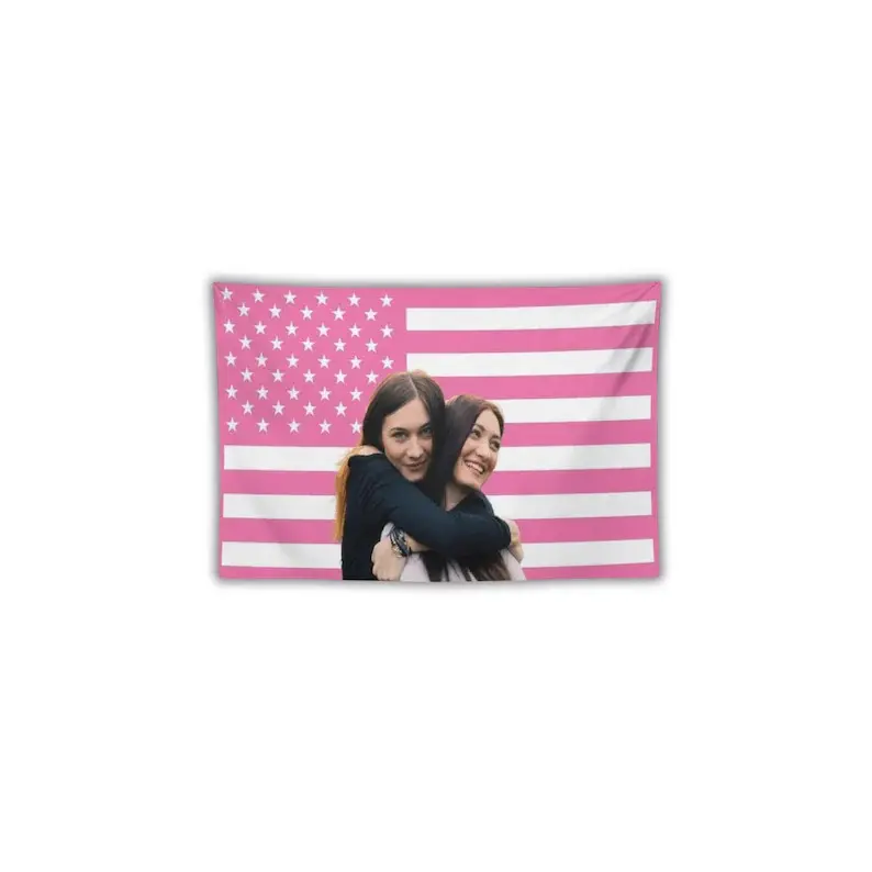 Customized Pink American Flag Tapestry, Personalized Pink Flag, Customized Flag with Photos, Personalized Flag, Interesting Flag for Dormitory, Home Decoration Design Room Bedroom