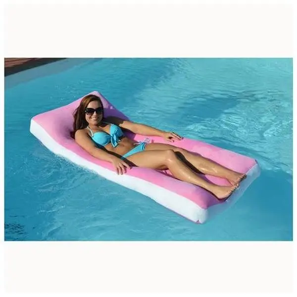 212 MAIN Aqua Cloud Portable Floating Mattress, Heavy-Duty Mesh Pool Lounge with EPS Foam Fill, Dries Quickly for Family Fun and Aquatic Fitness, Lightweight