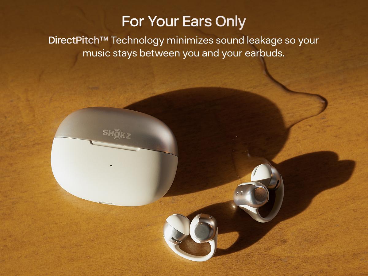 【Live only】SHOKZ OpenDots ONE - Open-Ear Headphones - Wireless Bluetooth Earbuds with Microphone - Premium Dolby Audio - Water Resistant - Fast Charging - Up to 40 hrs Playtime