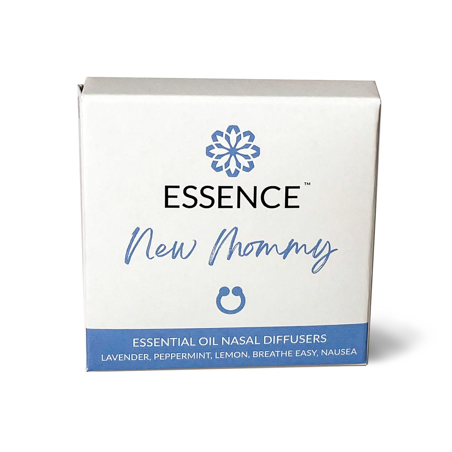 Essence New Mommy 5 Pack Bundle - Includes Lavender, Peppermint, Breathe Easy, Lemon, & Nausea Relief Nasal Diffuser Rings Fitness Healthcare