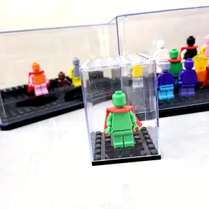 Acrylic Display Case with Miniature Figures - Transparent Storage Box for Collectible Toys, Uniform Figures, Clear Viewing Showcase, Protective Holder for Figurines, Models & Statue, Toy Storage Box