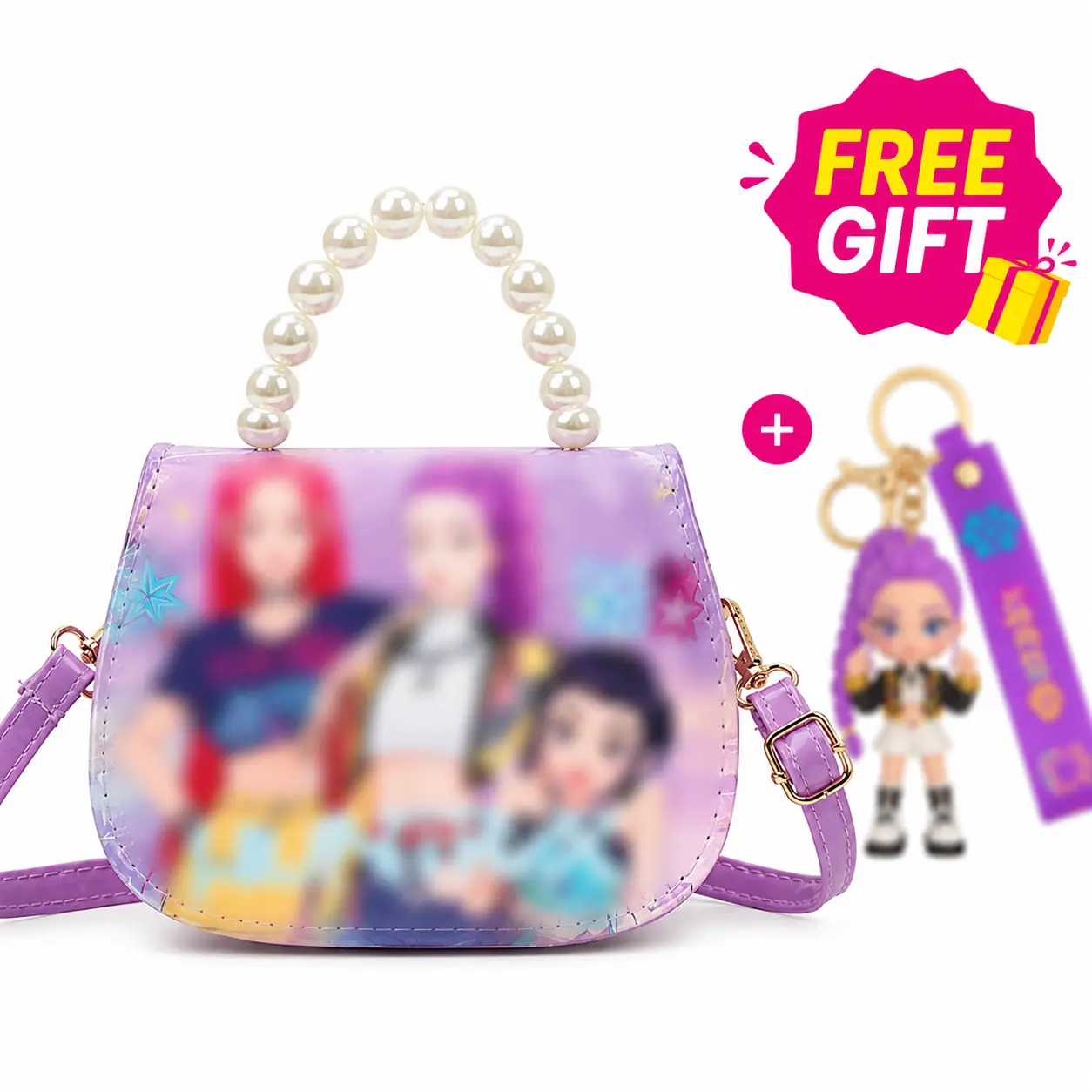 10styles Cute Girls Crossbody Bag with Pearl Handle, Small Shoulder Purse for Kids,Fashion Handbag for Travel, Party, School, Holiday Gift, Doll Accessory Included, Adjustable Strap, Convertible Shoulder & Crossbody Bag DIY   Handmade leather products