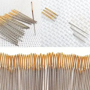 31pcs/Set Handmade Sewing Needles with 2 Metal Threaders