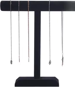 Necklace Holder,Black Velvet Jewelry Display Stand for Selling,13.8 Inches Tall Jewelry Holder.