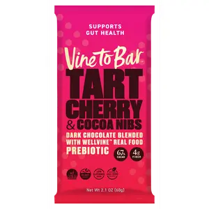 Tart Cherry and Cocoa Nibs Dark Chocolate Bar