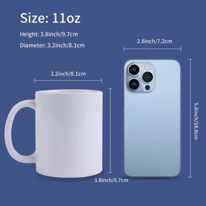 HTVRONT Sublimation Mugs 11oz Ceramic Sublimation Mugs Blank Bulk Coffee Mug White Ceramic Photo Cups With Bubble Bag