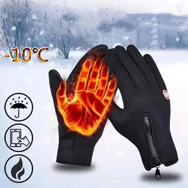 Thermal Waterproof Winter Gloves Touch Screen Warm Mittens for Men & Women -10°C Protection