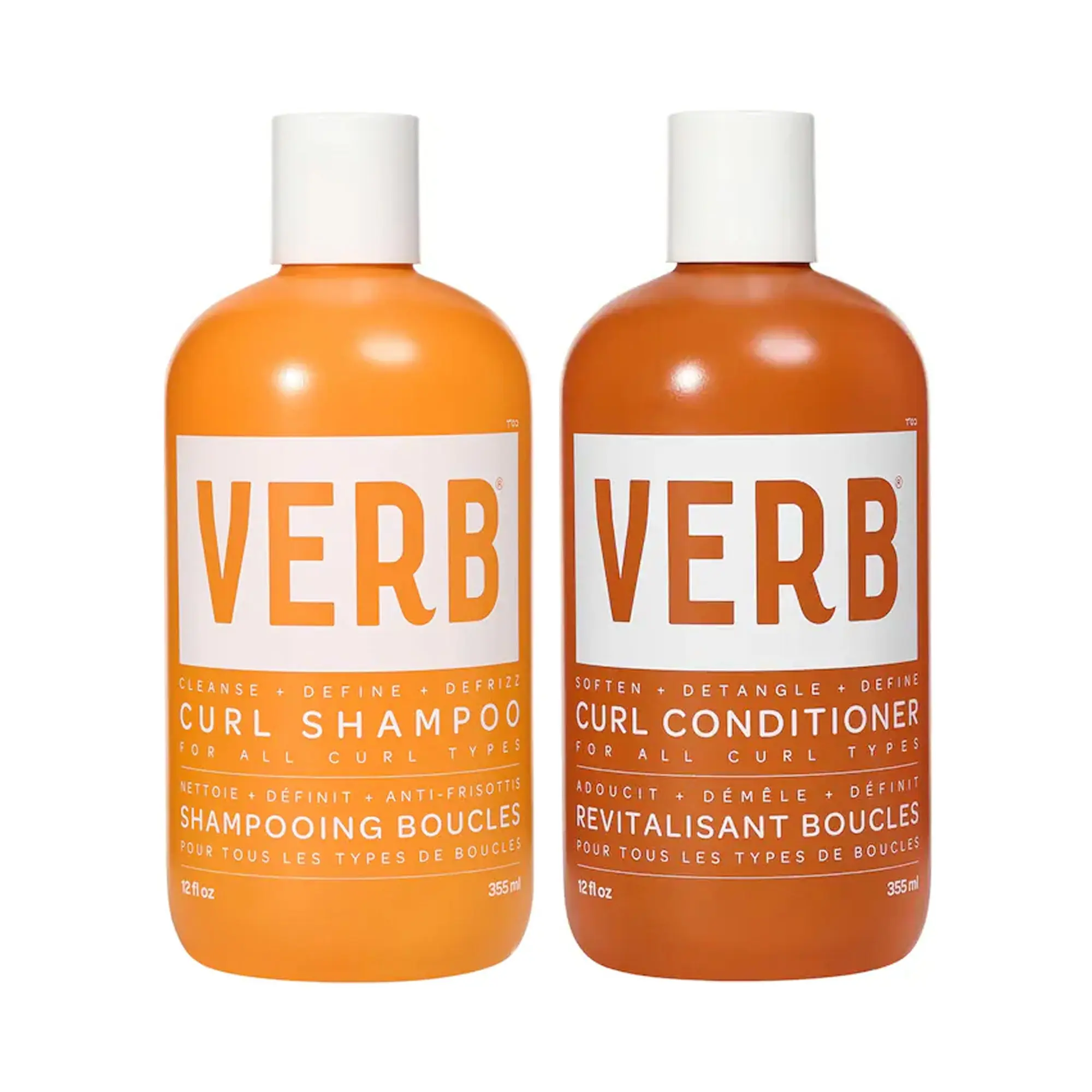 Curl Shampoo and Conditioner Duo, Hair Moisturizer and Cleanser with Sunflower Oil Blend - Sulfate-Free Haircare for All Curl Types, 12 oz