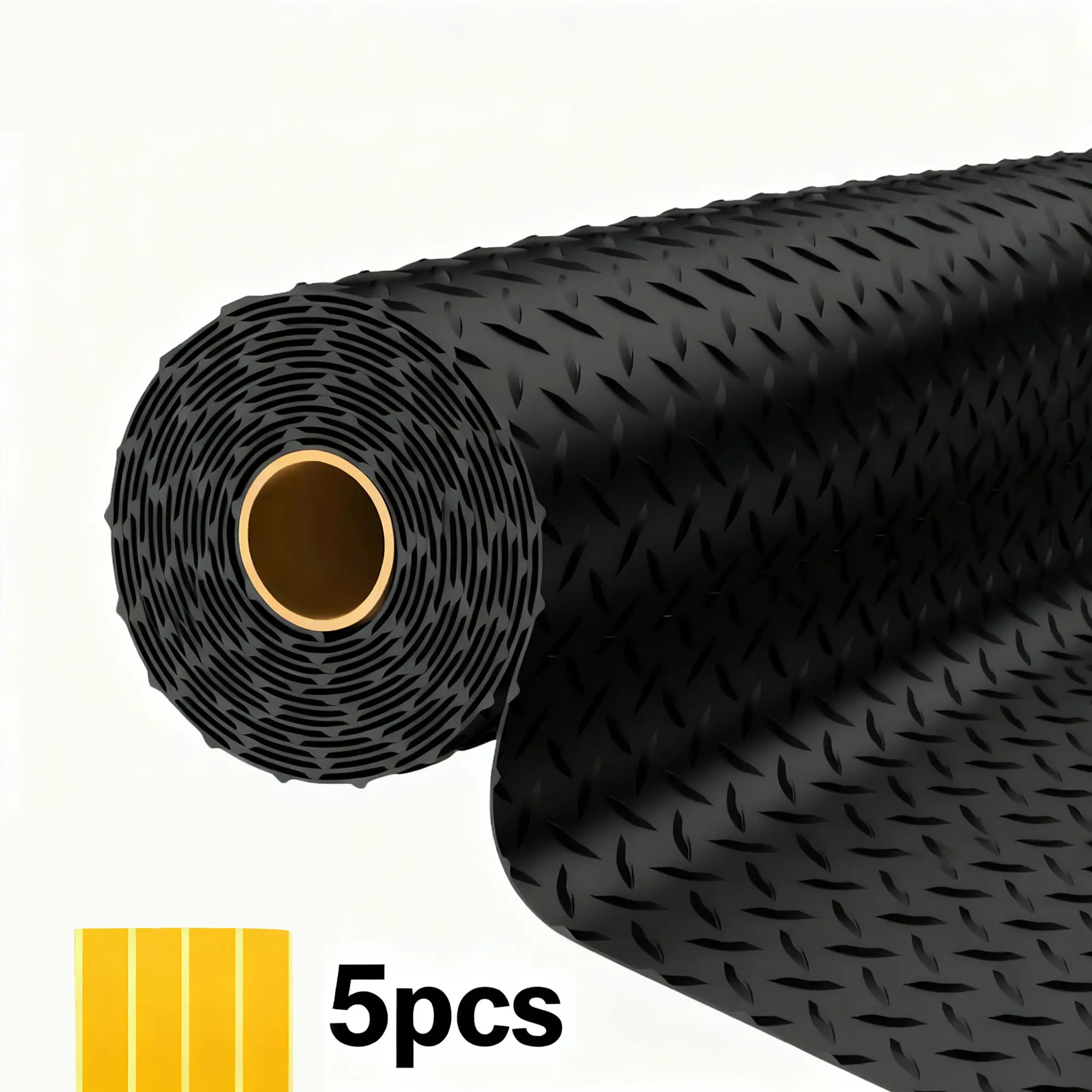 7.5X20Ft for garage Floor Mat, 2.5Mm Thickened PVC Flooring Roll for Under Car, 150 SQFT Diamond Plate Gray for Garage Mats for Garage, Warehouse, Basement, Factory, Trailer (Includes Tapes)