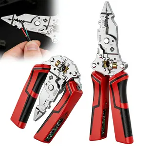 2026 New 16-in-1 Wire Stripper and Cutter, Heavy-Duty Electrician Pliers with 12-250V Voltage Tester & Alarm. Multifunction Tool for Wire Cutting, Stripping, Crimping, Twisting and Bending. For Professional, Electrical Repair and DIY Use.