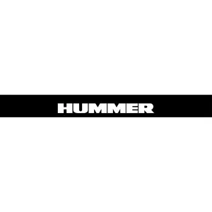 Custom HUMMER Windshield Banner with Black Background Graphic Decal / Sticker Vinyl Decal