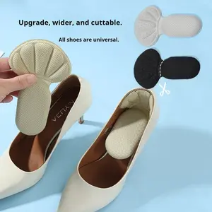 3 Pack 2-in-1 T-Shaped Heel Grips for High Heels, Cut to Fit for Shoes Too Big, Breathable Foam Cushion Pads for Loose Shoes