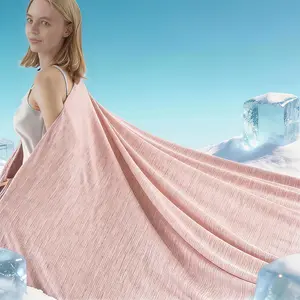 Cooling Blanket  Size,  Summer Blanket for Hot Sleeper and Night Sweats, Lightweight Soft Q-Max>0.4 Arc-Chill Cool Blanket