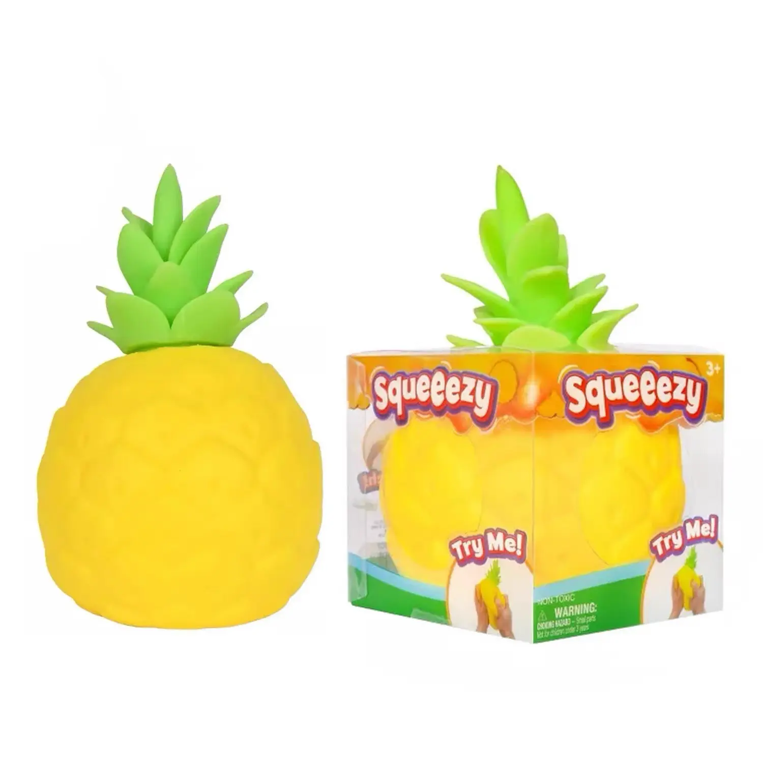Toymendous Squishy Pineapple- Jumbo 6.5-Inch Squishy Fruit Stress ReliefToy - Sensory Stress Ball for Kids, Teens & Adults