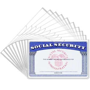 10-Pack Clear Card Protectors 3.8" x 2.32" - Waterproof & Durable for Social Security, License & Credit Cards
