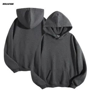Holafish Unisex Oversized Fleece Hoodies Solid Basic Sweatshirts Hooded Pullover 2025 Fashion Fall Clothes Trendy Outfits Winter Sweater