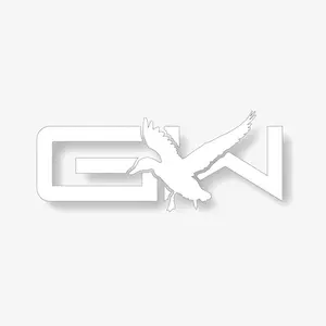 5-inch Gator Waders GW Flight Decal | White