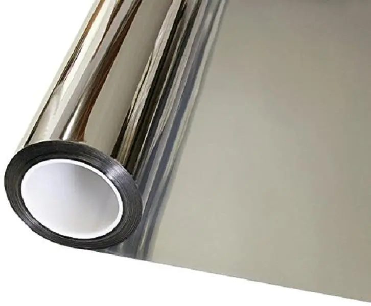 Mirror WIndow Privacy Film 24in x 5ft 60x150cm Chrome Reflective Static Cling One Way Daytime Privacy Tint Home Office Heat Resistant