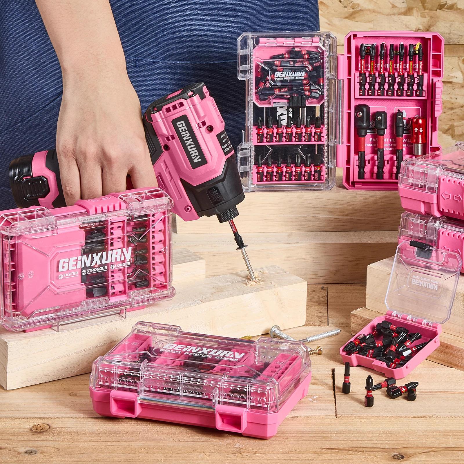 Ready to Ship in US Warehouse 52pcs Red Case High-Torque Impact Set Industrial DIY Color-Coded Screwdriver Bits OEM Customizable