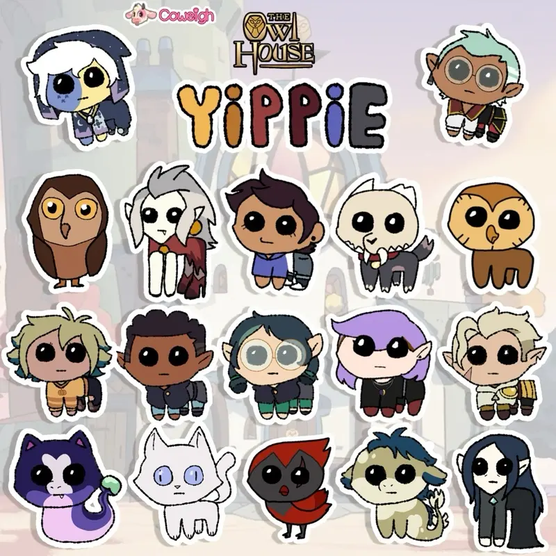 The Owl House Inspired Yippie TBH Autism Creature Vinyl Stickers