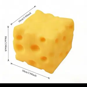 Yellow Moldable Cheese Squishy Stress Relief Toy, Portable Anxiety Fidgets, Fidget Stones for Sensory Bundle Stress Relief Fidgeting