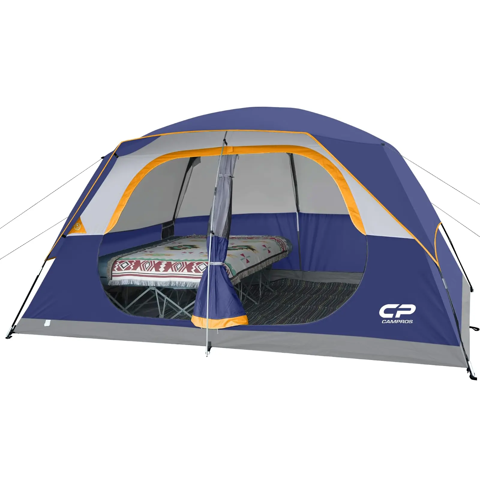 CAMPROS CP Upgraded8 Person Camping Tents, Waterproof Windproof Family Tent with Larger Mesh Windows & Door, Double Layer, Easy Set Up, All-Season Dome Tent with Top Rainfly & Carry Bag 8