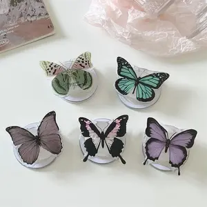 INS Korean Cute Butterfly Magsafe Phone Grip Tok Sockets Cellphone Accessories Mobile Bracket Korea Griptok Phone Stand Holder