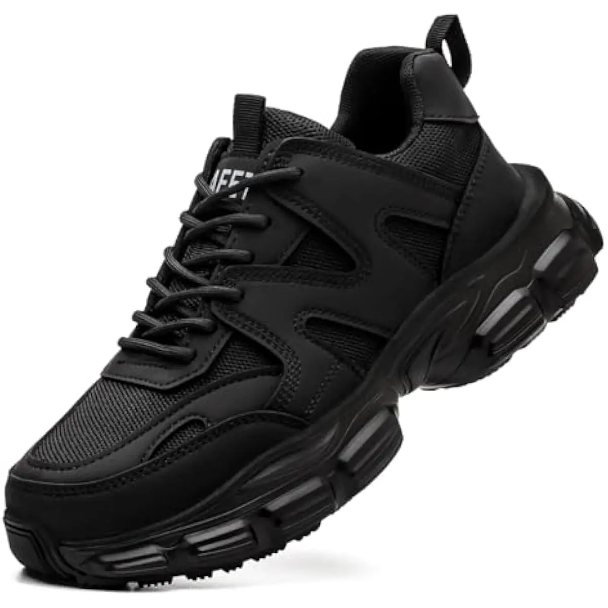Steel Toe Shoes for Women Men Wide Non Slip Composite Work Sneakers Indestructible Comfortable Safety Tennis Shoes Lightweight Breathable Construction Sneakers Puncture Proof Ergonomic Design