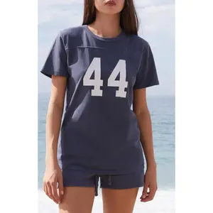 John Galt Women's Blue 44 Seam T-Shirt - Multicolor