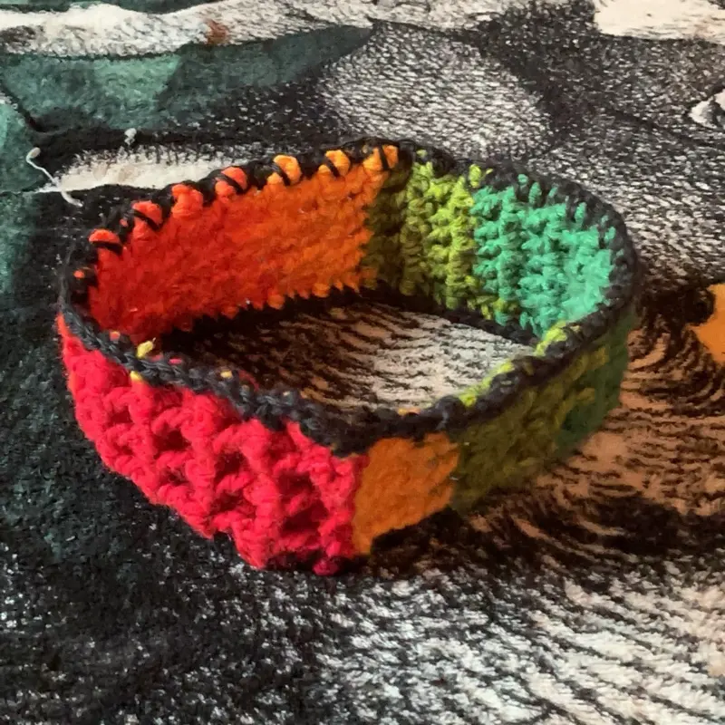 Handmade Crochet Headband - Colorful Rainbow Design, Soft and Comfortable, Perfect for All Seasons