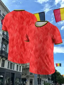 2026 Belgium Home Print Jersey (Short Sleeve) Featuring a deep red flame print design Highly elastic four-way stretch construction Enhances agility during runs and changes of direction The perfect gift for fans and supporters