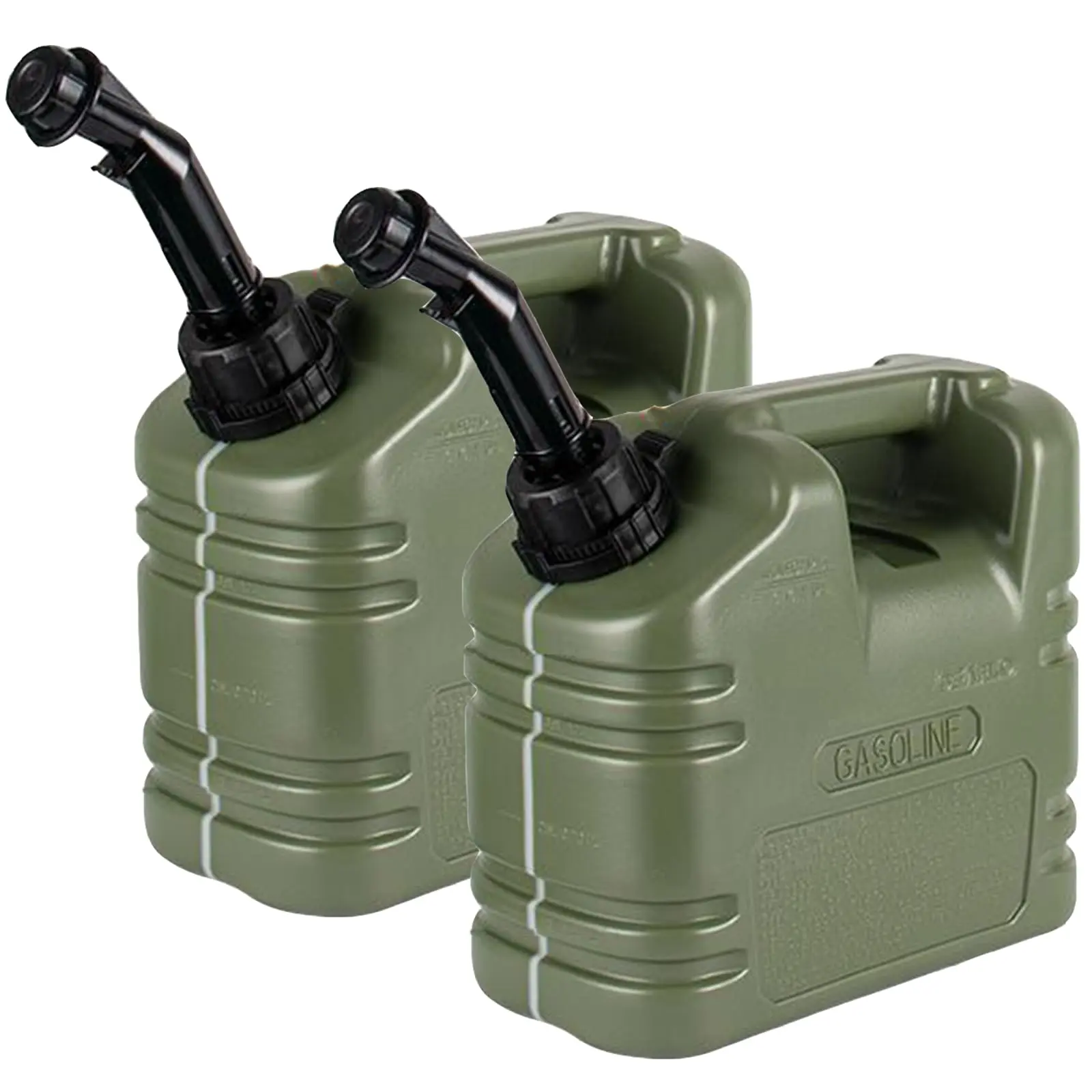 Garvee 1 Gallon Durable Storage Container Can with Non-Spill Design, Visible Stripe for Easy Monitoring, Air Release Valve, Dimensions 10" x 9" x 5" - Practical and Reliable for Safe Storage