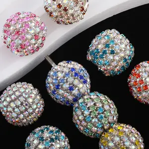 10pcs Fancy Diy Beads for Jewelry Making, A set of mixed colors, rhinestone pave beads Handmade DIY beads,perfect for pens and keychains small ornament fancy  beads bead accessory pen making
