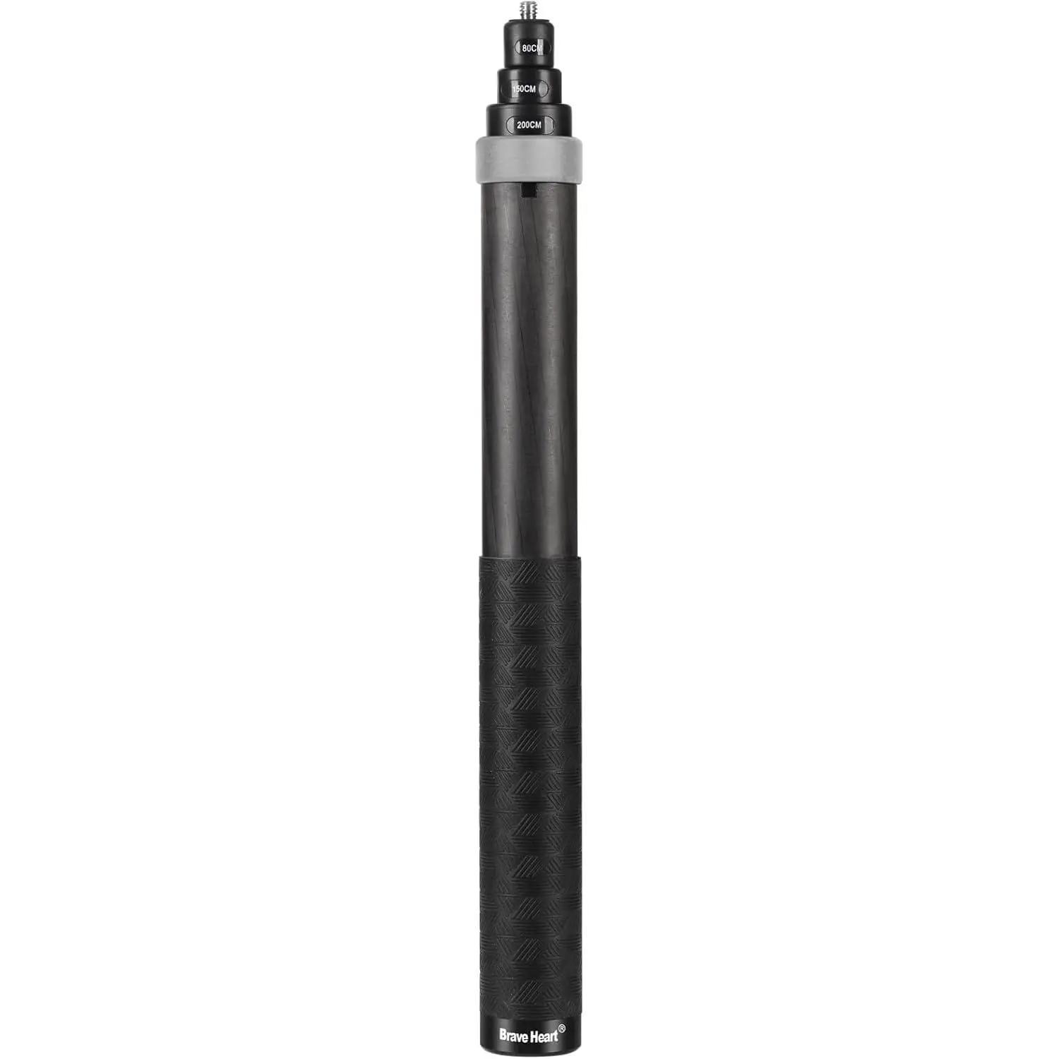 33cm Extended to 2m Carbon Fiber Invisible Selfie Stick for Insta360 Insta 360 X5 X4, X3, X2, X One RS, for  Hero 13, 12, 11, 10, 9, 8 Action Cameras (Grey, 2m)